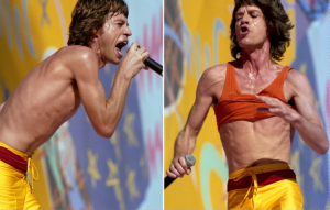 Mick Jagger heldur upp a áttræðisafmæli sitt.