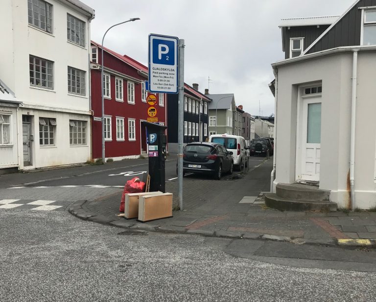 STÖÐUMÆLIR NOTAÐUR SEM RUSLATUNNA