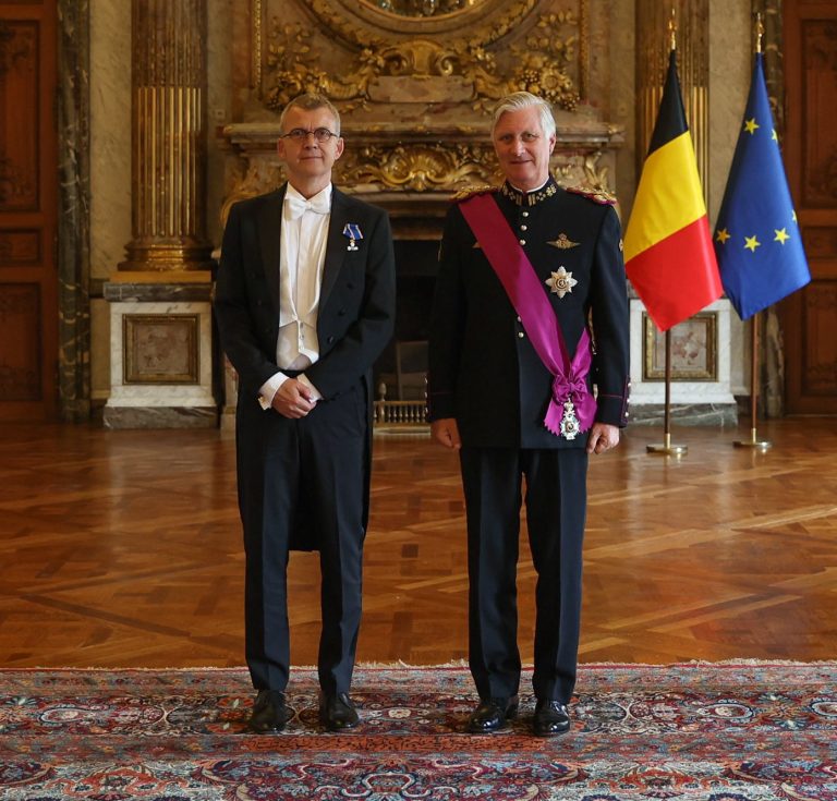 STEFÁN MEÐ KÓNGINUM Í BELGÍU